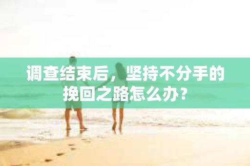 调查结束后，坚持不分手的挽回之路怎么办？