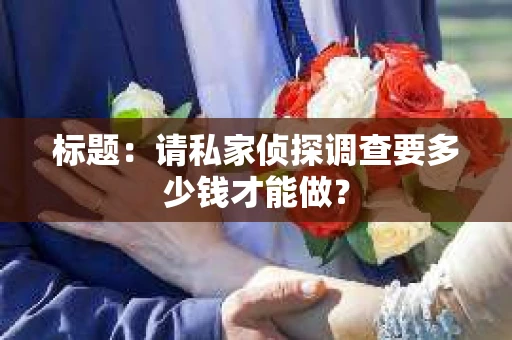 标题：请私家侦探调查要多少钱才能做？