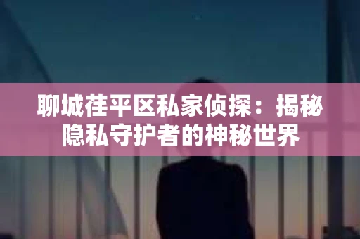 聊城荏平区私家侦探：揭秘隐私守护者的神秘世界
